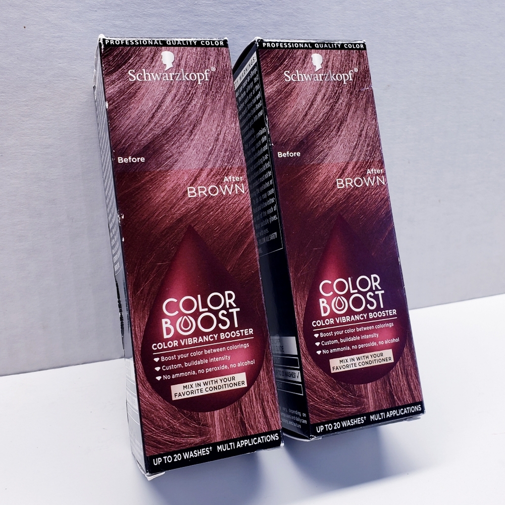 Schwarzkopf BROWN Color Boost Vibrancy Booster Up To 20 Washes (2 Pcs)